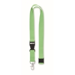 20mm katoenen keycord met logo en sluiting Conscious Cotton kleur limoen groen tweede weergave