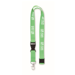 20mm katoenen keycord met logo en sluiting Conscious Cotton weergave met bedrukking