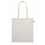 Gekleurde biologisch katoenen tas met logo 180 g/m2 Eco Cotton kleur wit tweede weergave