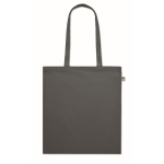 Gekleurde biologisch katoenen tas met logo 180 g/m2 Eco Cotton kleur donkergrijs tweede weergave