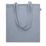 Gekleurde biologisch katoenen tas met logo 180 g/m2 Eco Cotton kleur lichtblauw