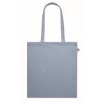 Gekleurde biologisch katoenen tas met logo 180 g/m2 Eco Cotton kleur lichtblauw tweede weergave