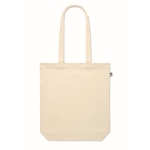 Biologische canvas tas bedrukken, lange hengsels 270 g/m2 Eco Strong kleur beige vierde weergave