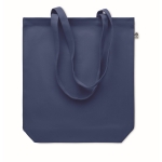 Biologische canvas tas bedrukken 270 g/m2 Eco Strong Colors kleur blauw derde weergave