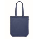 Biologische canvas tas bedrukken 270 g/m2 Eco Strong Colors kleur blauw vierde weergave