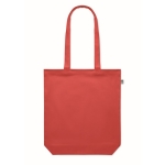 Biologische canvas tas bedrukken 270 g/m2 Eco Strong Colors kleur rood vierde weergave