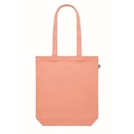 Biologische canvas tas bedrukken 270 g/m2 Eco Strong Colors kleur oranje vierde weergave