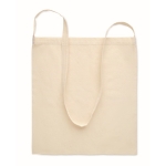 Gepersonaliseerde katoenen tas met lang hengsel 140 g/m2 One Handle kleur beige