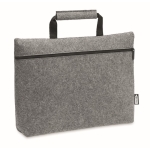 Vilten laptoptas met binnenvak bedrukken 15'' RPET Felt kleur grijs