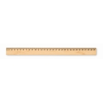 Bamboe liniaal met centimeters en inches 30cm kleur hout