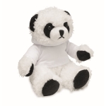 Knuffel teddybeer met sweatshirt Panda kleur wit