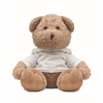 Teddybeer met sweatshirt bedrukken Ted kleur wit derde weergave