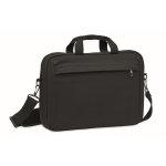 Canvas laptoptas met schouderband en logo 15'' 340 g/m2 Kantoor kleur zwart