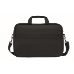 Canvas laptoptas met schouderband en logo 15'' 340 g/m2 Kantoor kleur zwart derde weergave