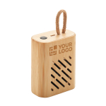 Compacte bamboe bluetooth 5.0 speaker EcoMusic weergave met bedrukking