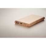 Powerbank met bamboe behuizing en 4.000 mAh Powercard Bamboo Plus kleur hout foto bekijken vierde weergave