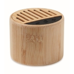 Bamboe speaker met LED indicatielampje kleur hout