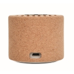 Bluetooth 5.3-speaker met kurken behuizing en natuurlijke stijl Shanti kleur beige vierde weergave