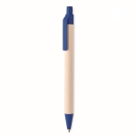 Milieuvriendelijke pen met kleurdetails en blauwe inkt Eco Milky kleur blauw