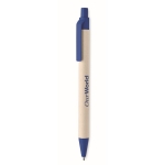 Milieuvriendelijke pen met kleurdetails en blauwe inkt Eco Milky kleur blauw hoofdweergave