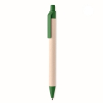 Milieuvriendelijke pen met kleurdetails en blauwe inkt Eco Milky kleur groen