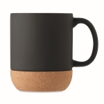 Keramische mok met kurk 300ml Design Cork kleur zwart tweede weergave