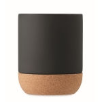 Keramische mok met kurk 300ml Design Cork kleur zwart derde weergave