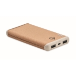 Powerbank met kurkbehuizing 10.000 mAh EcoDesign kleur beige