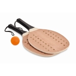 Houten strandracketset met bal Set Tenis Beach Ball kleur hout tweede weergave