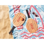 Houten strandracketset met bal Set Tenis Beach Ball kleur hout sfeervolle hoofdweergave