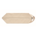 Biologische canvas toilettas met ritssluiting 220 g/m2 Canvas Takeit kleur beige vijfde weergave