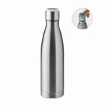 Stalen fles met hydratatieherinnering 500ml Inox Reminder kleur mat zilver