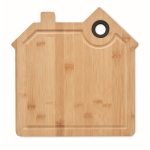 Gepersonaliseerde houten snijplank in de vorm van een huis Home kleur hout derde weergave