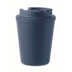 Gerecyclede plastic thermosbeker met tuit 300ml Recyclo kleur blauw