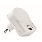 USB snellader bedrukken Skross USB-CHARGER A/C kleur wit