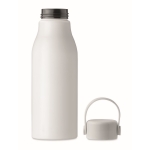 Enkelwandige aluminium fles met siliconen handvat 650ml Alu Close kleur wit negende weergave