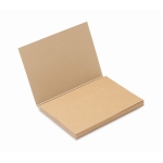 Eco notitieblok met omslag en 50 vellen gerecycled papier Europa kleur beige