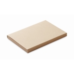 Eco notitieblok met omslag en 50 vellen gerecycled papier Europa kleur beige tweede weergave