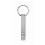 Gerecycled aluminium  flesopener sleutelhanger bedrukken Recyclo kleur zilver vierde weergave