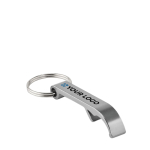 Gerecycled aluminium  flesopener sleutelhanger bedrukken Recyclo weergave met bedrukking