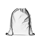 Reflecterende tas van polyester met zwarte hengsels, 200 g/m² kleur zilver