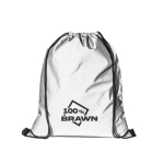 Reflecterende tas van polyester met zwarte hengsels, 200 g/m² kleur zilver afbeelding met logo