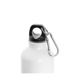 Aluminium drinkfles bedrukken met karabijnhaak 550ml Matt Cruiser kleur wit derde weergave