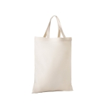 Opvouwbare tas van gerecycled katoen met handvatten van 140 g/m2 kleur naturel vierde weergave