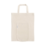 Opvouwbare tas van gerecycled katoen met handvatten van 140 g/m2 kleur naturel