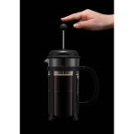 Kleine borosilicaatglas French press koffiezetapparaat 350 ml Java vierde weergave