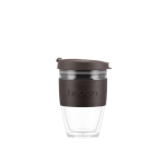 Isothermische reismok bedrukken 250ml Takeaway Joycup Double kleur donker bruin