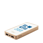 Powerbank met behuizing van hennep en hout 8.000 mAh Organic Hemp met jouw bedrukking