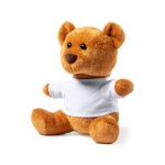 Zachte teddybeer met wit t-shirt bedrukken Kiddo tweede weergave