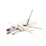 Set van 6 kleine make-upborstels met katoenen hoes Mini kleur beige tweede weergave